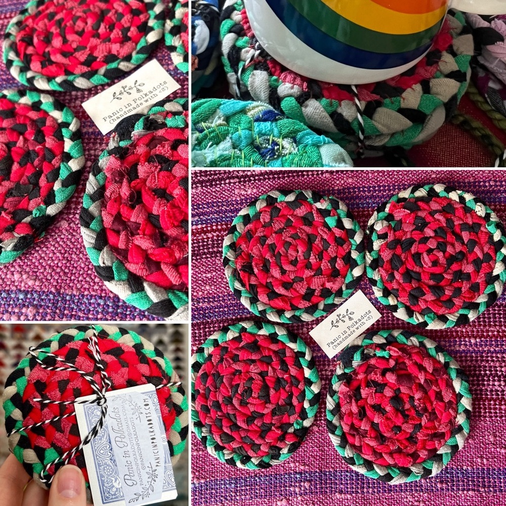 Set of Four Braided Coasters - Picture 5 of 17